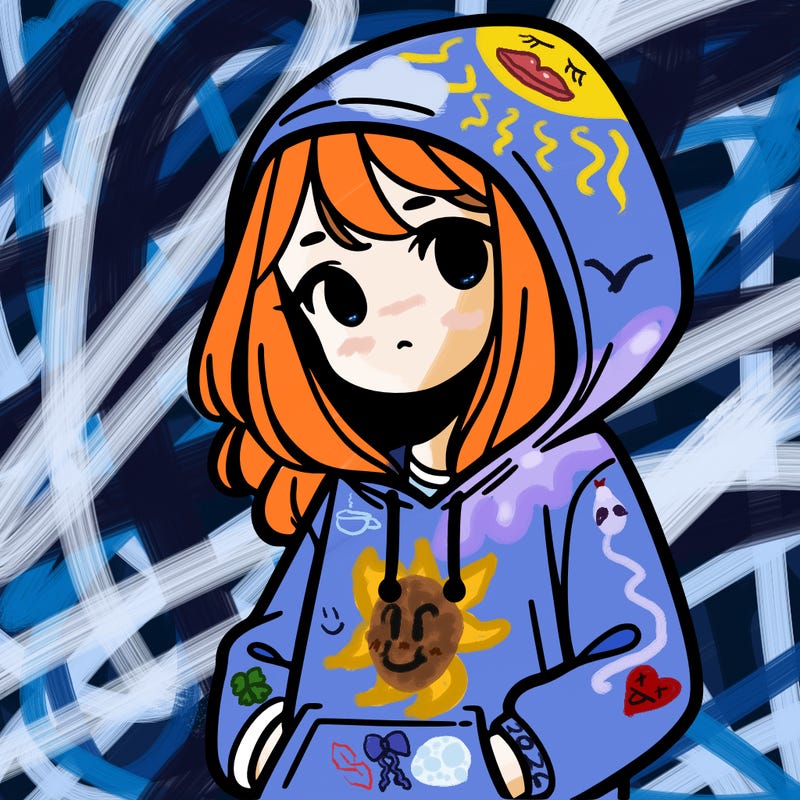 girl with hoodie