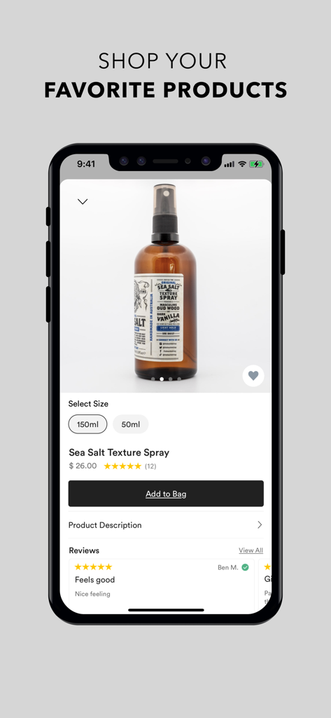 The Bearded Chap - The Bearded Chap mobile app product page for Sea Salt Texture Spray.