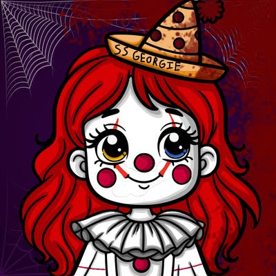 clown girl with clown hat