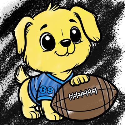 dog in a football