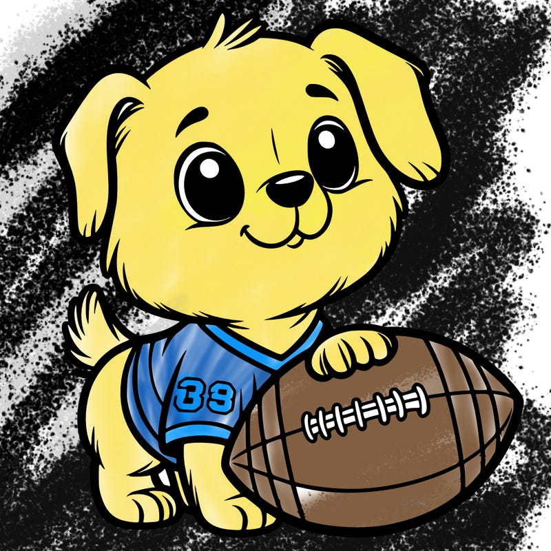 dog in a football