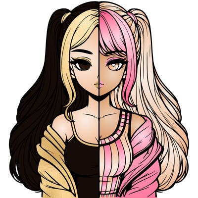 realistic girl split