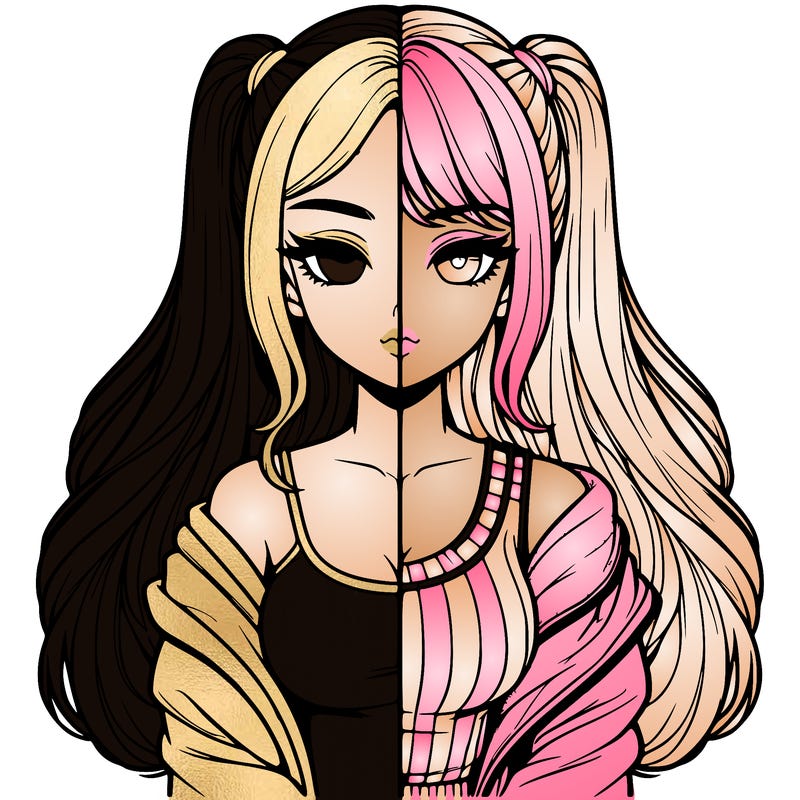 realistic girl split