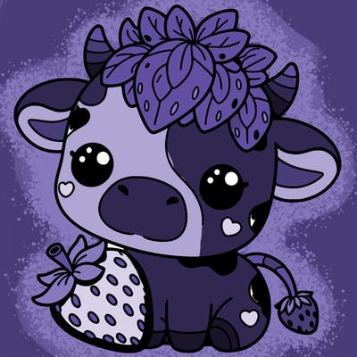 cute strawberry cow
