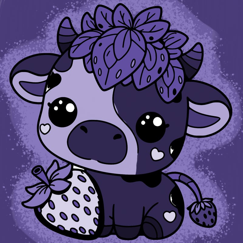 cute strawberry cow