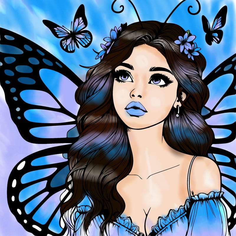 butterfly fairy realistic girl