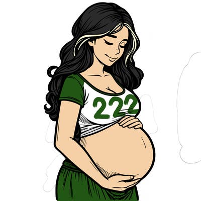 woman heavily pregnant realistic