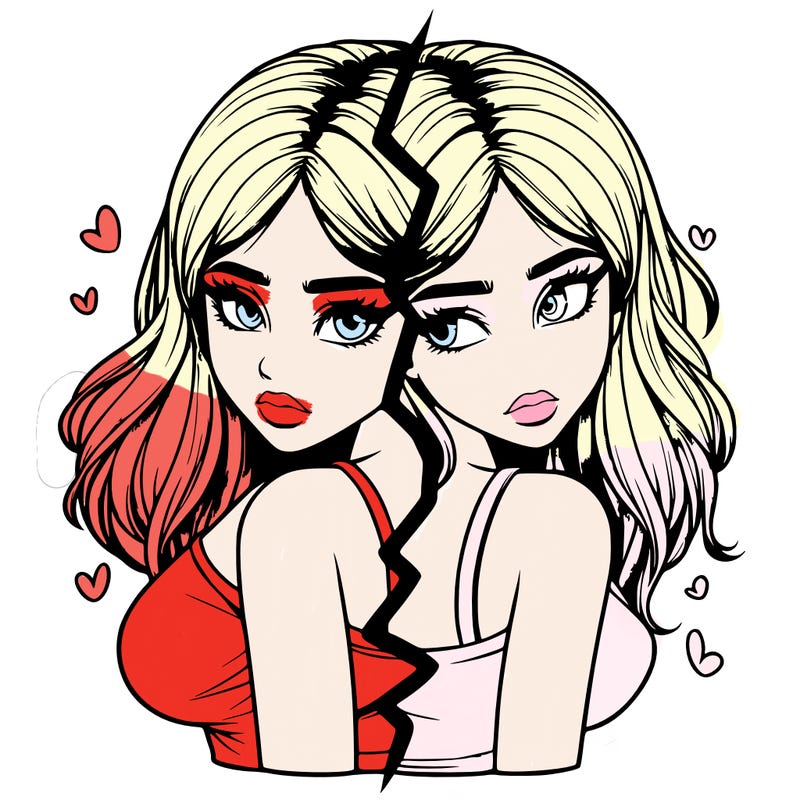 realistic girl split