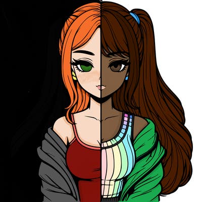 realistic girl split