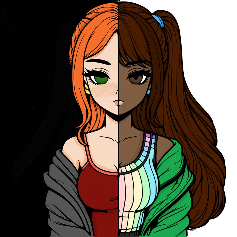 realistic girl split