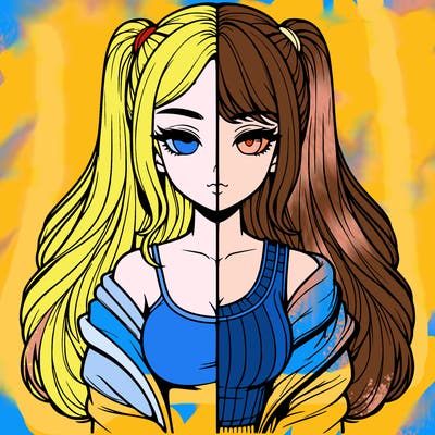 realistic girl split