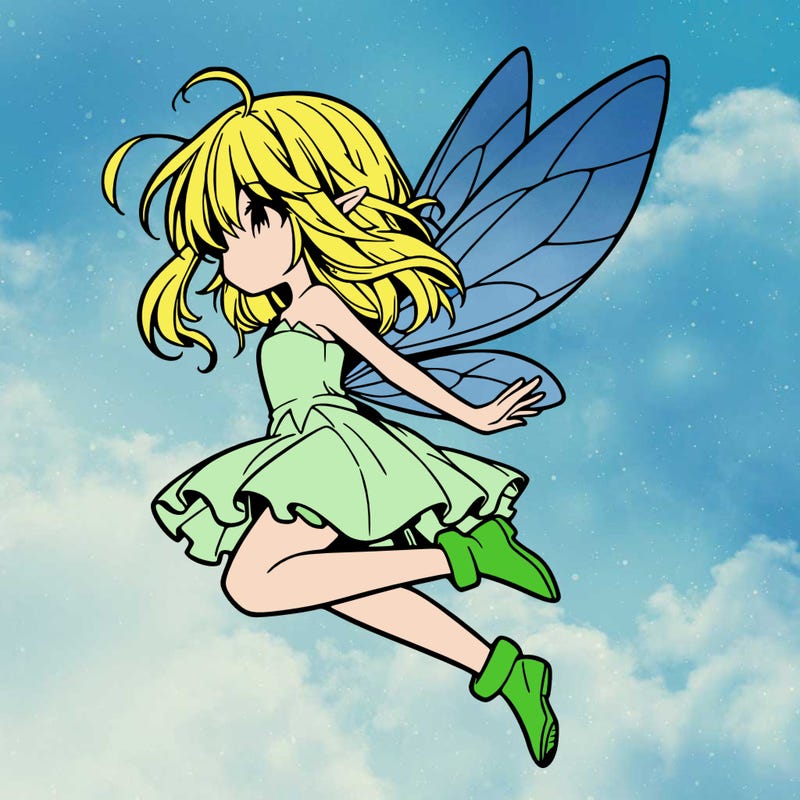 manga fairy flying