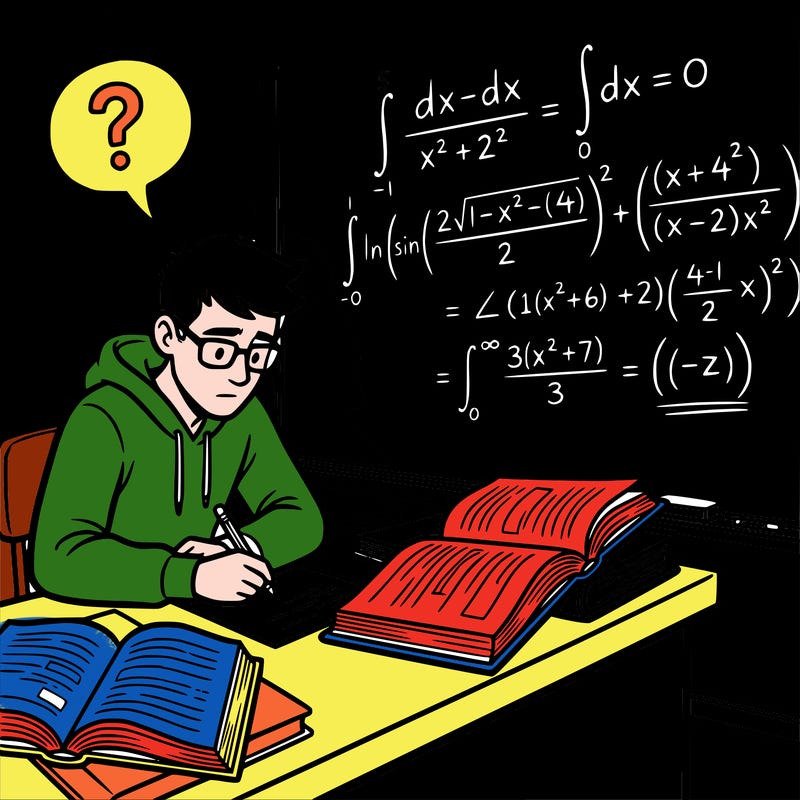 math problem needed to be solved and someone trying to solve it