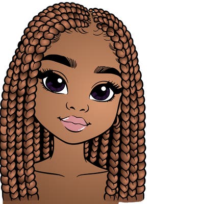girl with box braids
