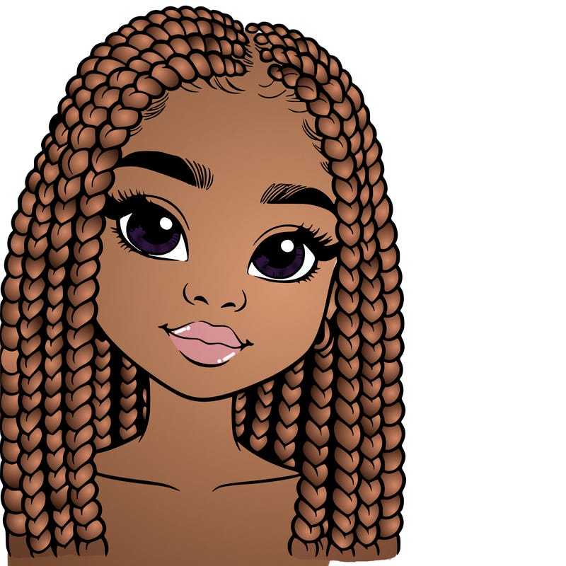 girl with box braids