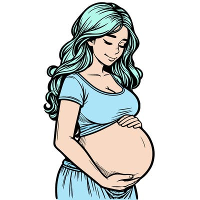 woman heavily pregnant realistic