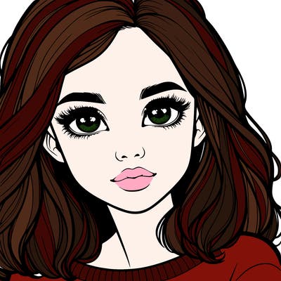 realistic girl whith cute eyes