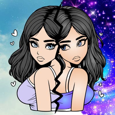 realistic girl split