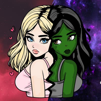 realistic girl split