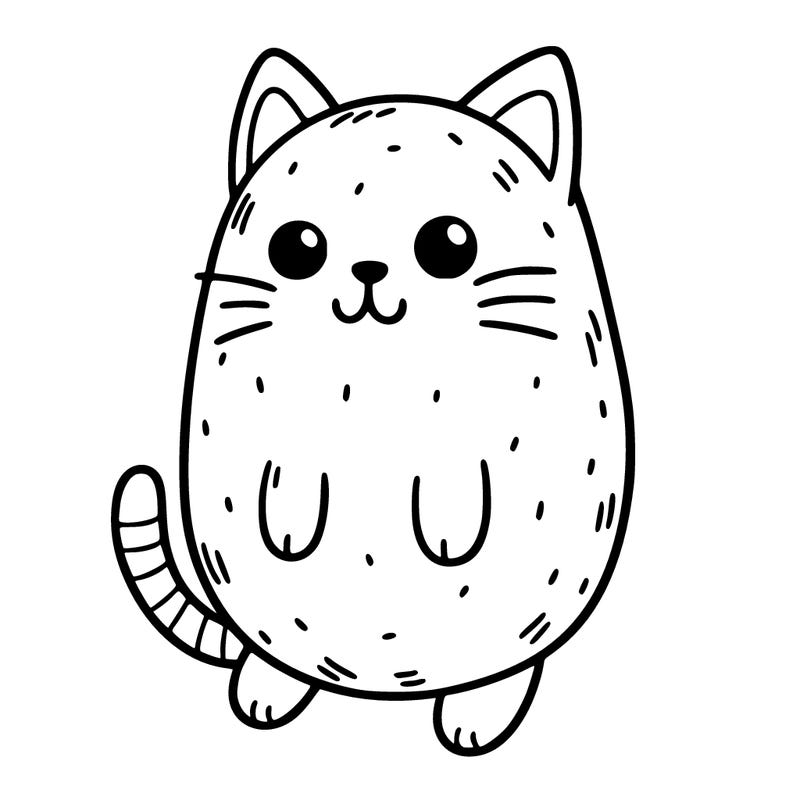 cat made out of a potato