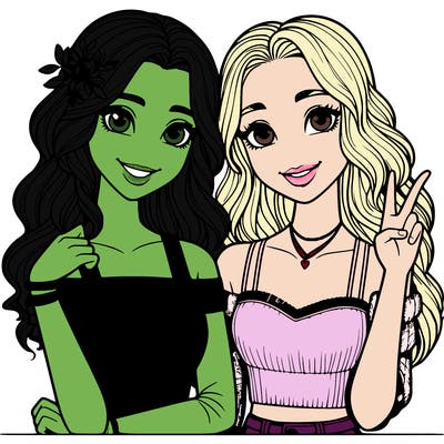 realistic girl best friends