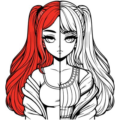 realistic girl split