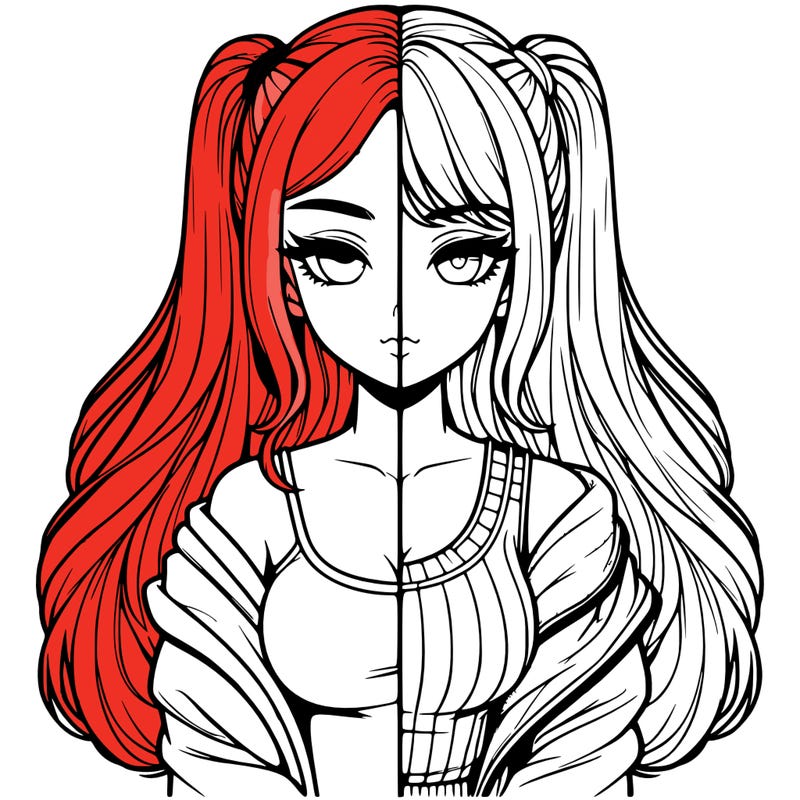 realistic girl split