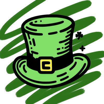st patrick hat with thin lines