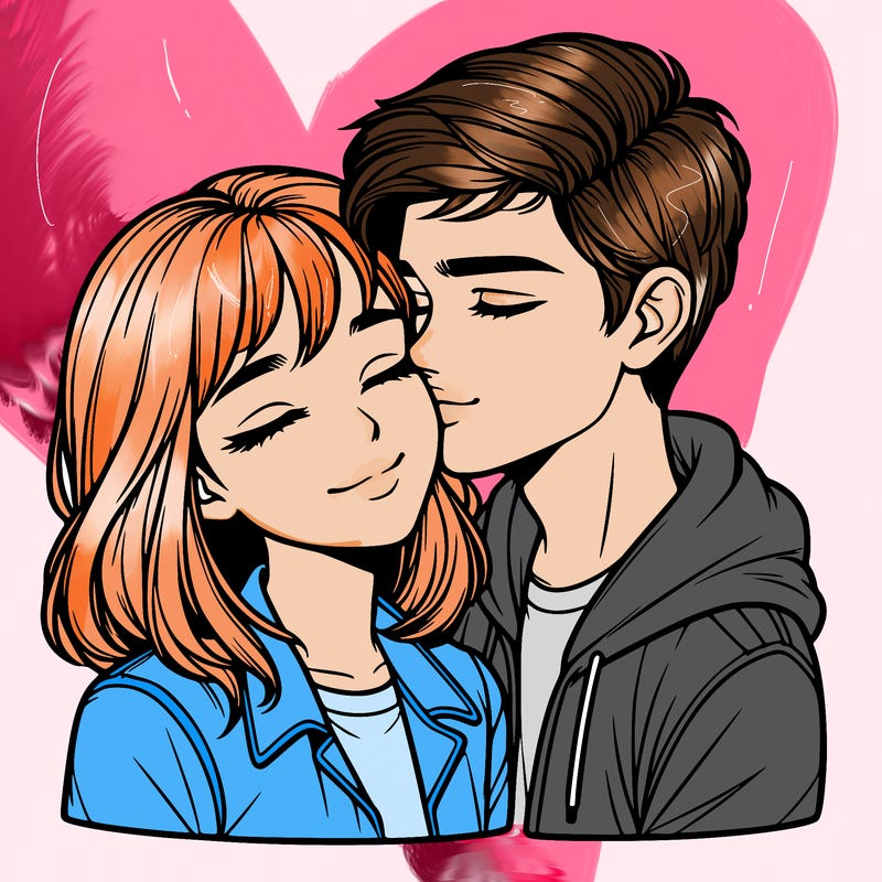 realistic girl and boy  love