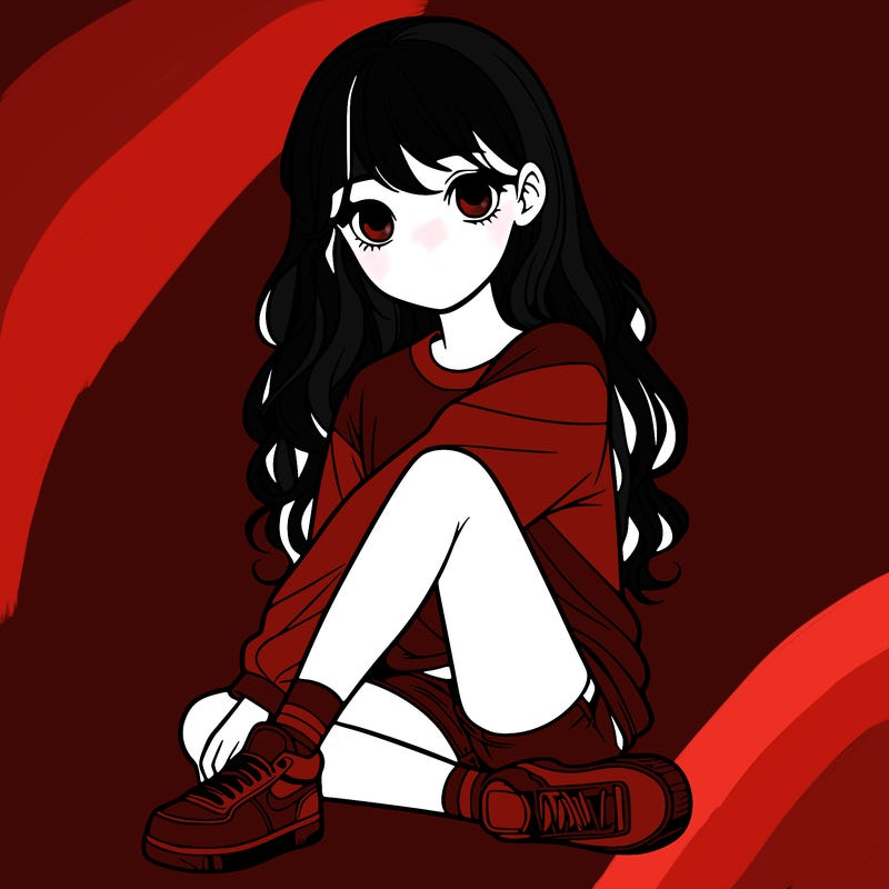 girl sitting realistic