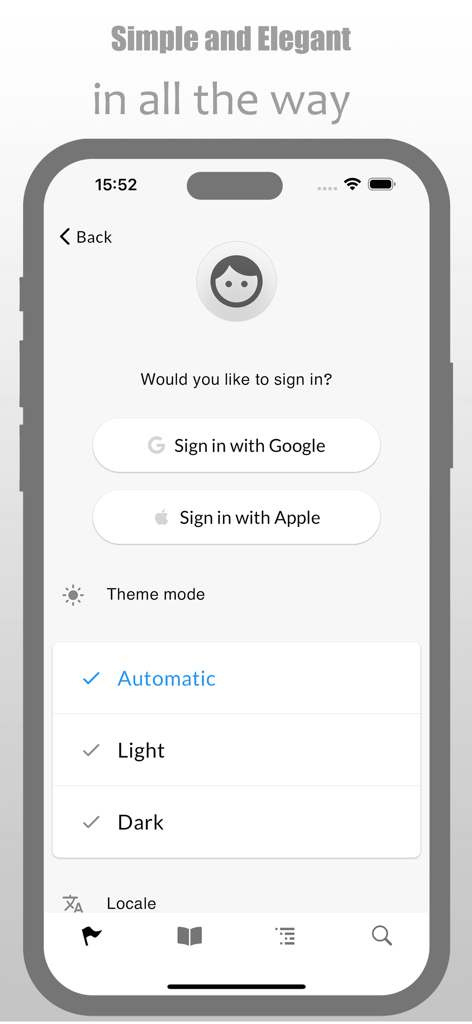 Lai Siangtho app interface showing theme selection and sign in options