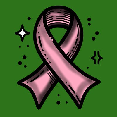 ribbon symbol of national breast cancer awareness month