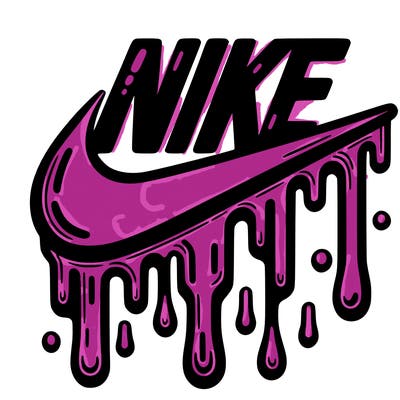 dripping nike logo