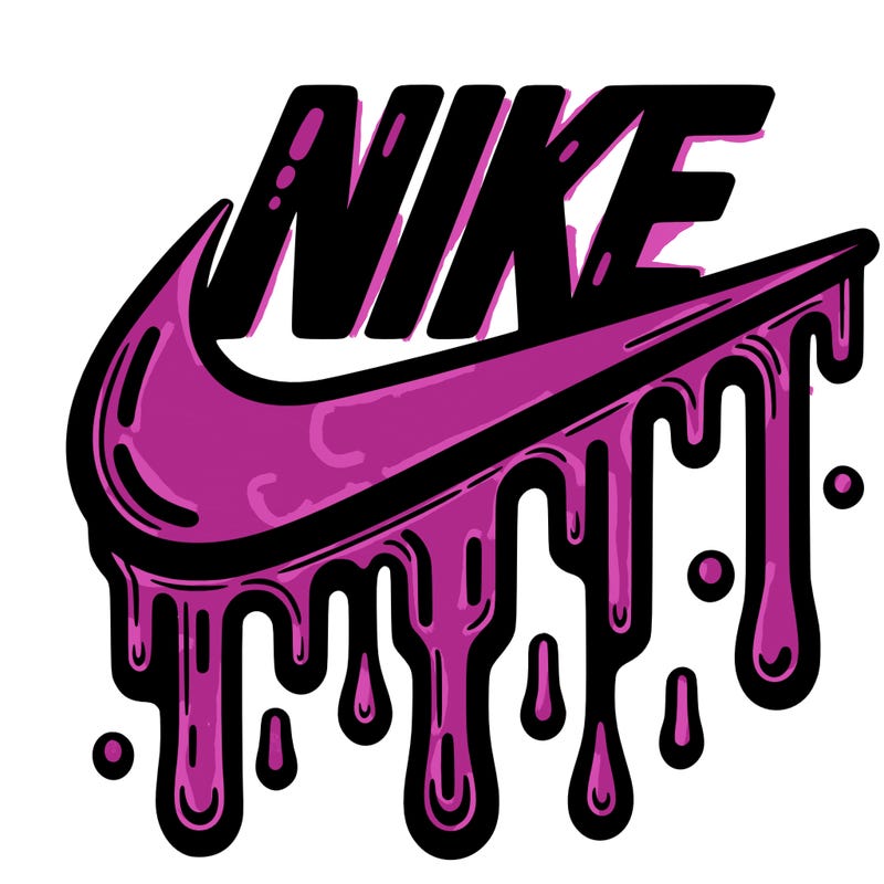 dripping nike logo