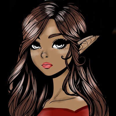 elf girl realistic dark fantasy