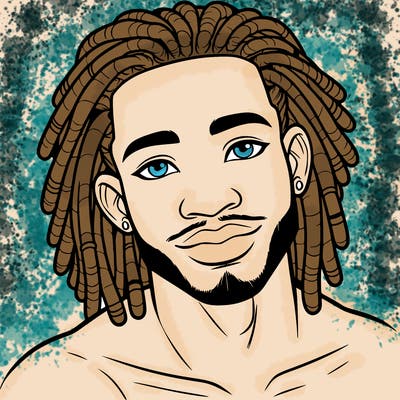 beautiful african american man with dreads