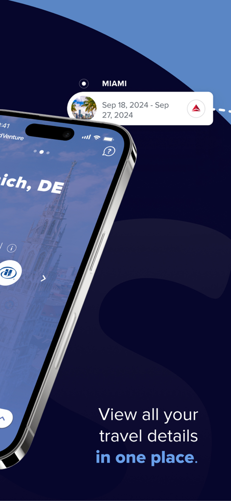 TripSource - A smartphone screen displaying the TripSource app with business travel itineraries and trip details in one place