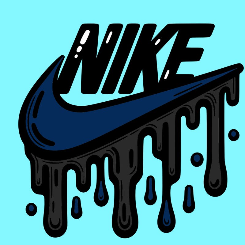 dripping nike logo