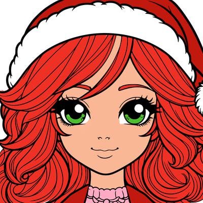 realistic christmas girl