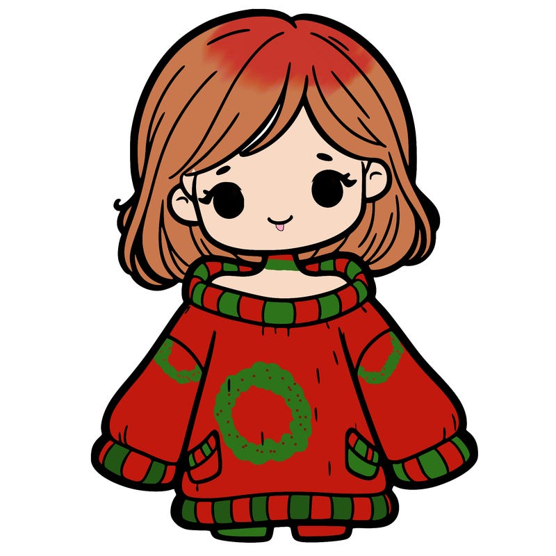 girl in a big sweater