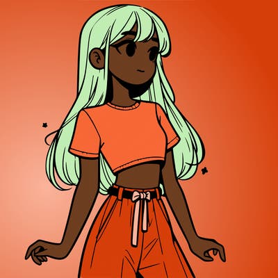 girl in a cute crop top