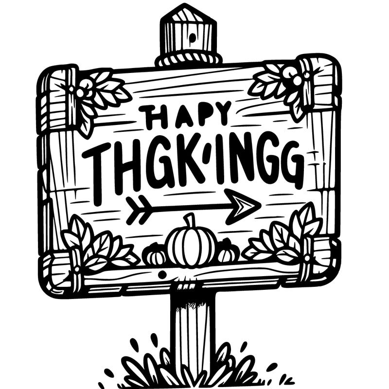 a sign where it is written thanksgiving