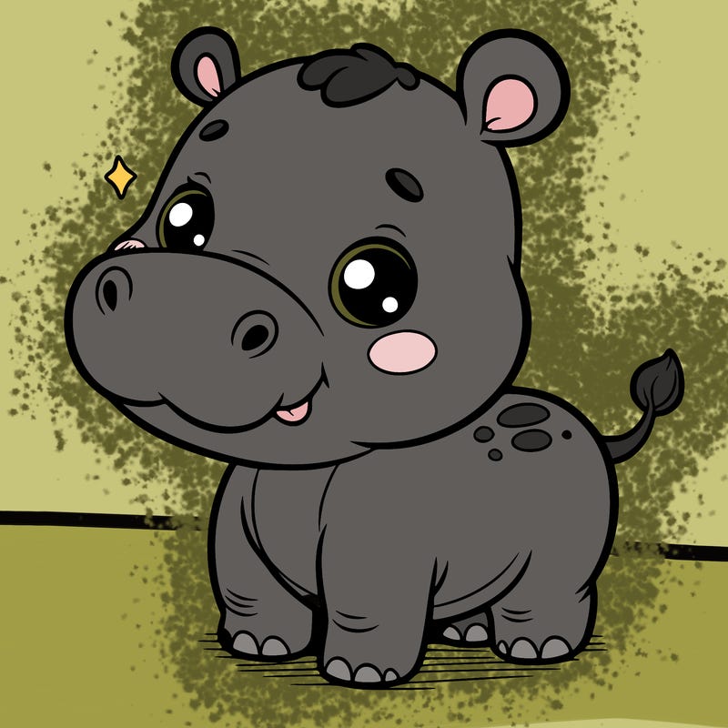 hippo cute and easy