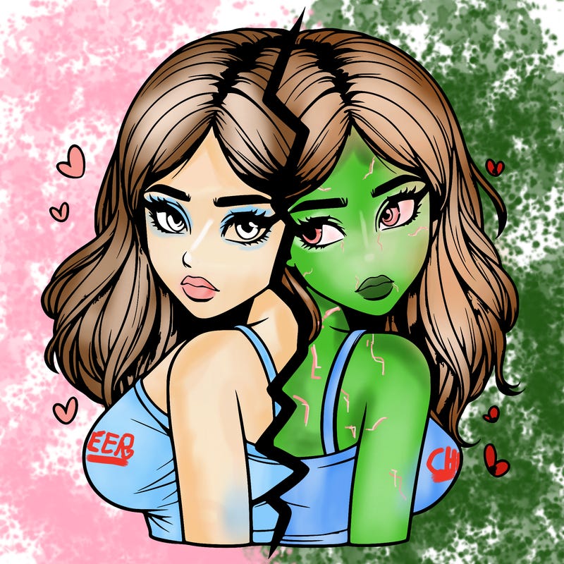 realistic girl split