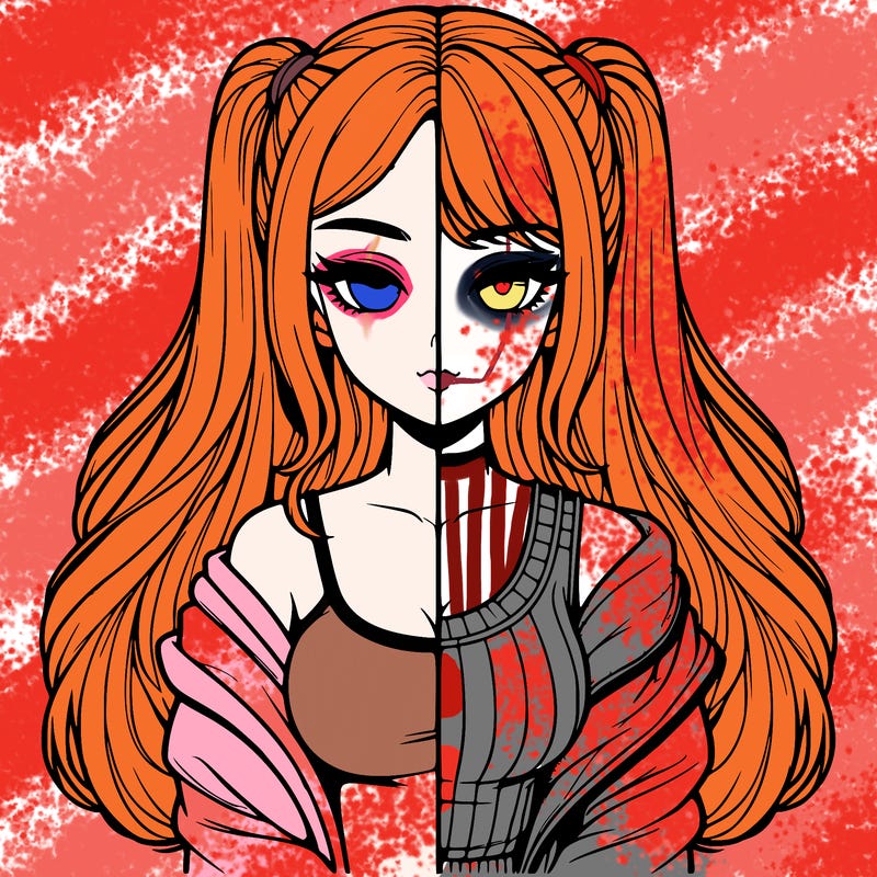 realistic girl split