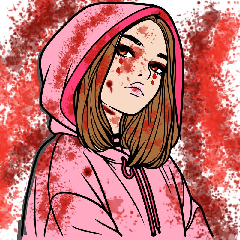 a realistic girl in a hoodie