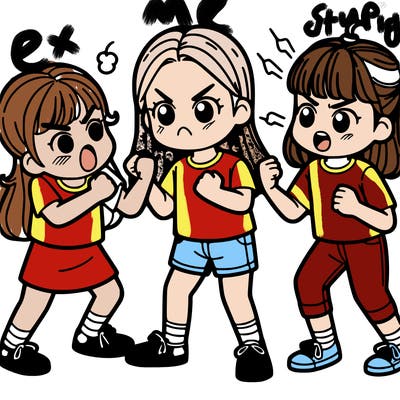 3 girls fighting