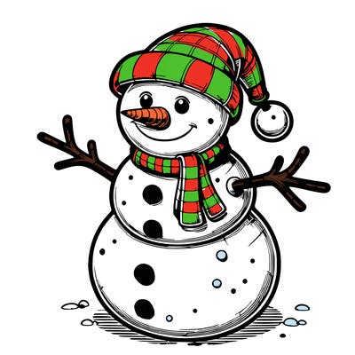 realistic christmas snowman