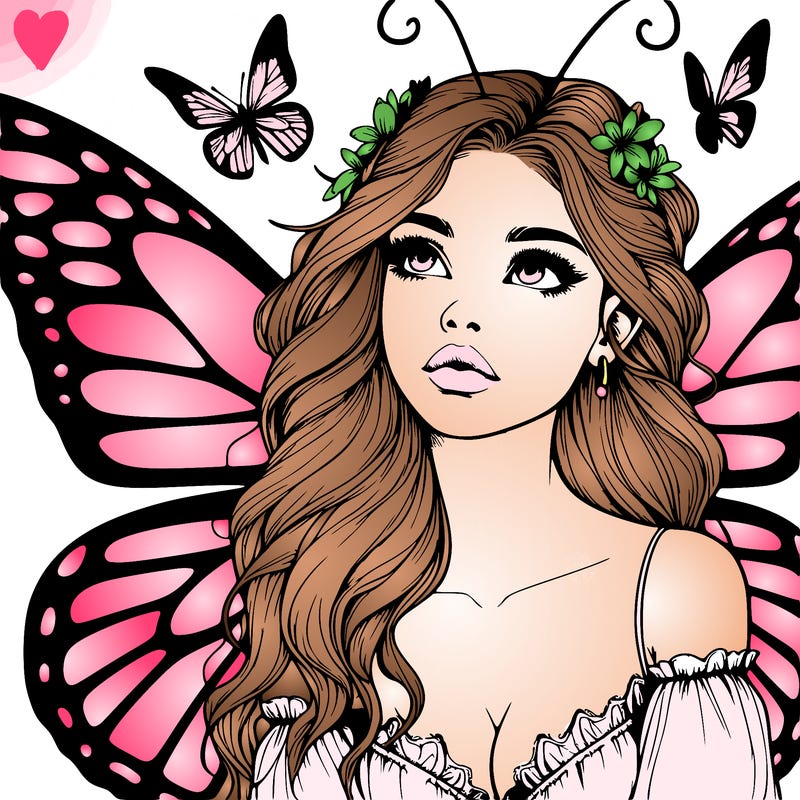 butterfly fairy realistic girl