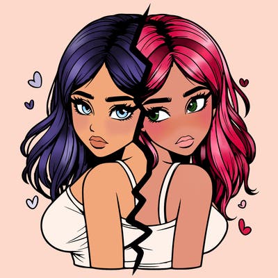 realistic girl split